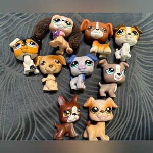 Littlest Pet Shop Dogs Bundle Lot of 9